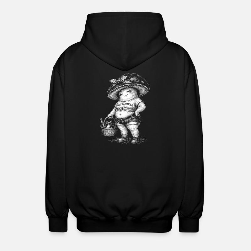 Steinpilze - Unisex Kapuzenjacke - Schwarz