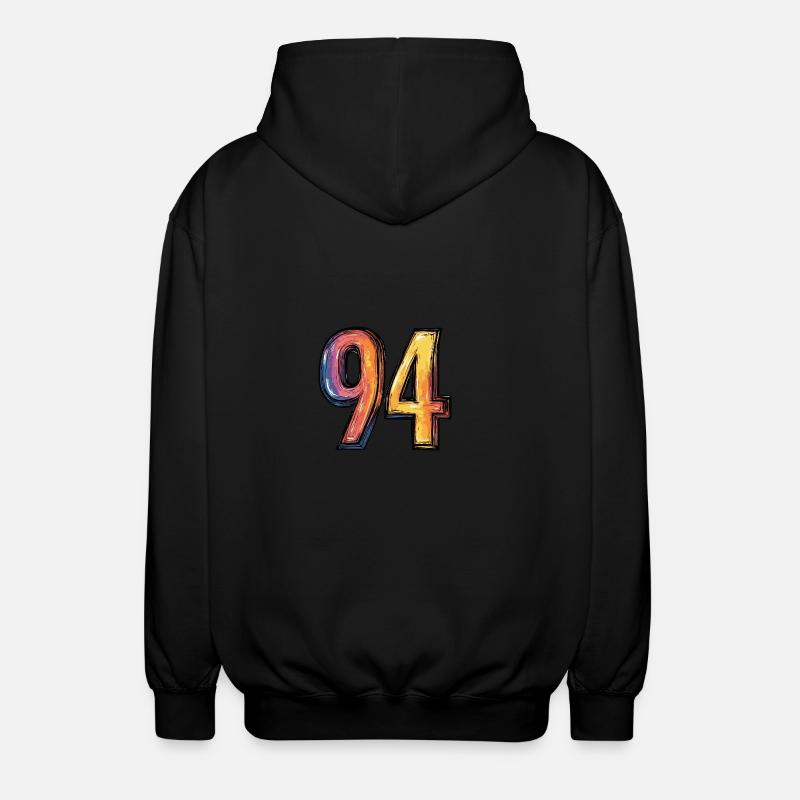 94 Number Comic - Unisex Hooded Jacket - black