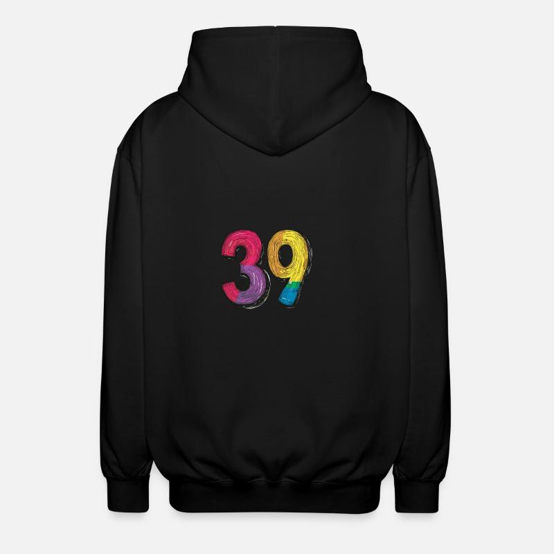 39 Number Comic - Unisex Hooded Jacket - black