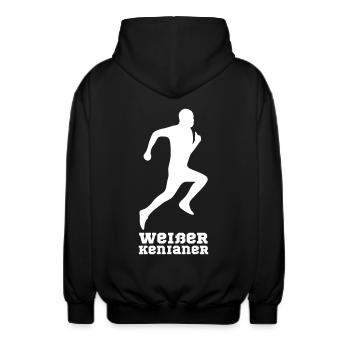 Weißer Kenianer - Unisex Kapuzenjacke - Schwarz - Hinten - AI Model Male 185 light (185cm)