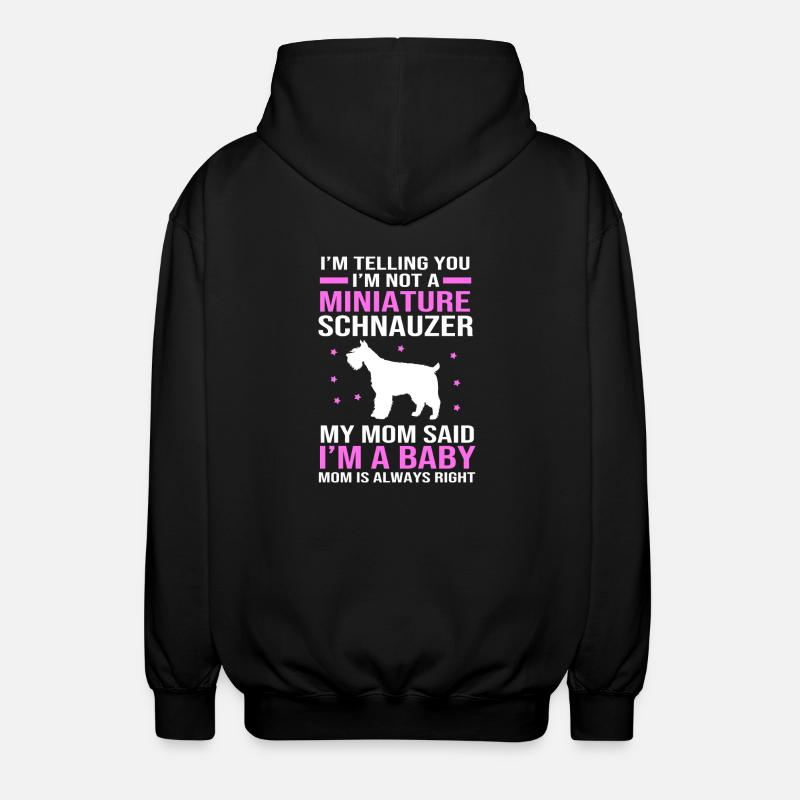 Miniature Schnauzer - Unisex Hooded Jacket - black
