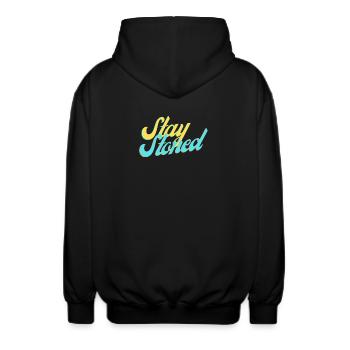 Stay Stoned - Unisex Kapuzenjacke - Schwarz - Hinten - AI Model Male 185 light (185cm)