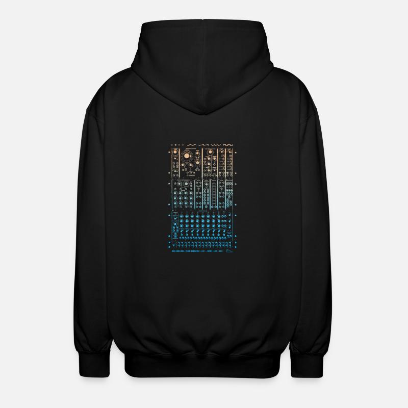 Modular Synth - Unisex Hooded Jacket - black