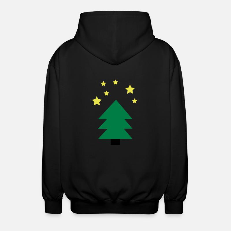 Christmas tree green - Unisex Hooded Jacket - black