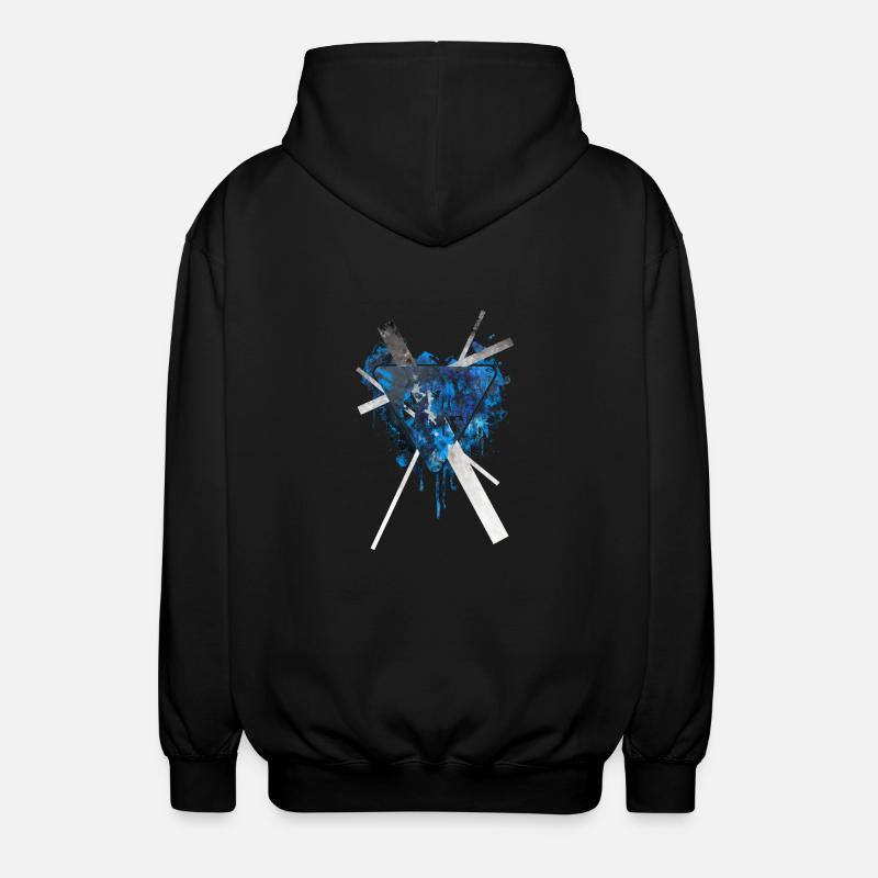 Triangle graphique eX - Veste à capuche unisexe - noir