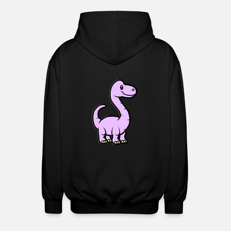 Bande dessinée Dinosaure Brontosaure - Veste à capuche unisexe - noir