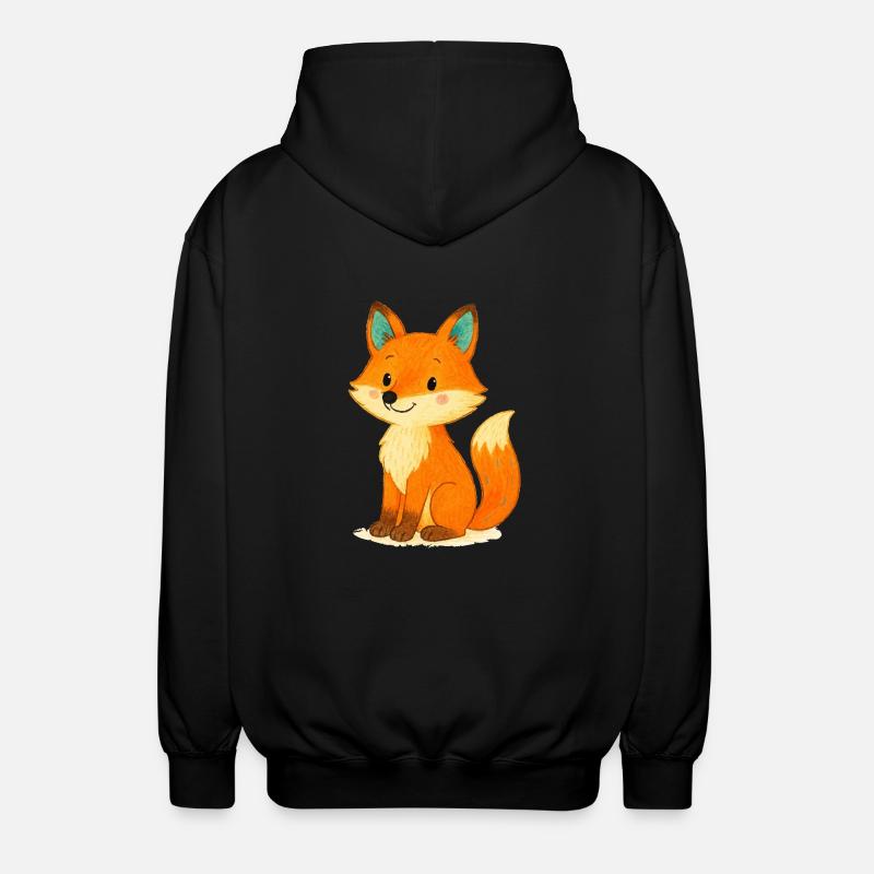 Fox Comic - Unisex Hooded Jacket - black
