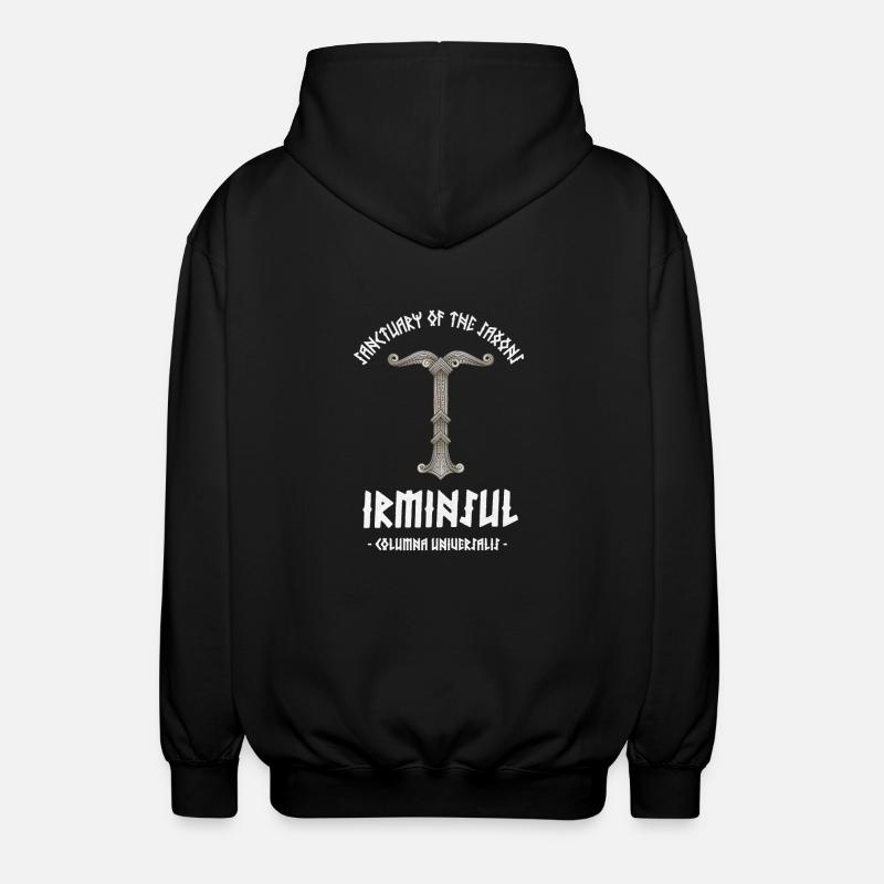 Irminsul - Säule der Welt - Unisex Kapuzenjacke - Schwarz