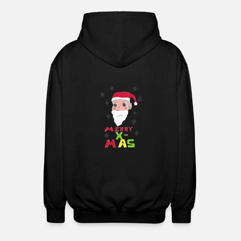 Père Noël Merry X-MAS - Veste à capuche unisexe - noir