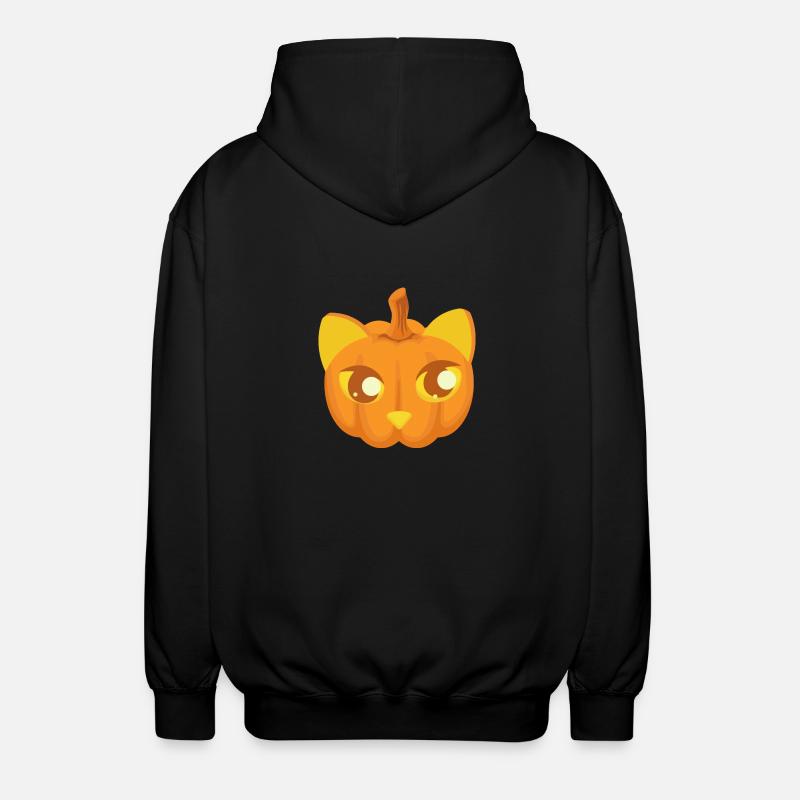 Pumpkimkitty - Unisex Kapuzenjacke - Schwarz
