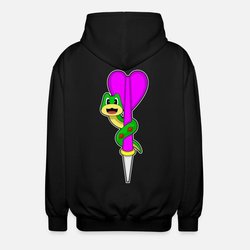 Schlange Dart Dartpfeil - Unisex Kapuzenjacke - Schwarz