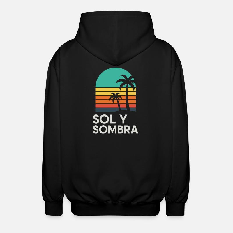 Boden und Schatten Sunset Palm - Unisex Kapuzenjacke - Schwarz
