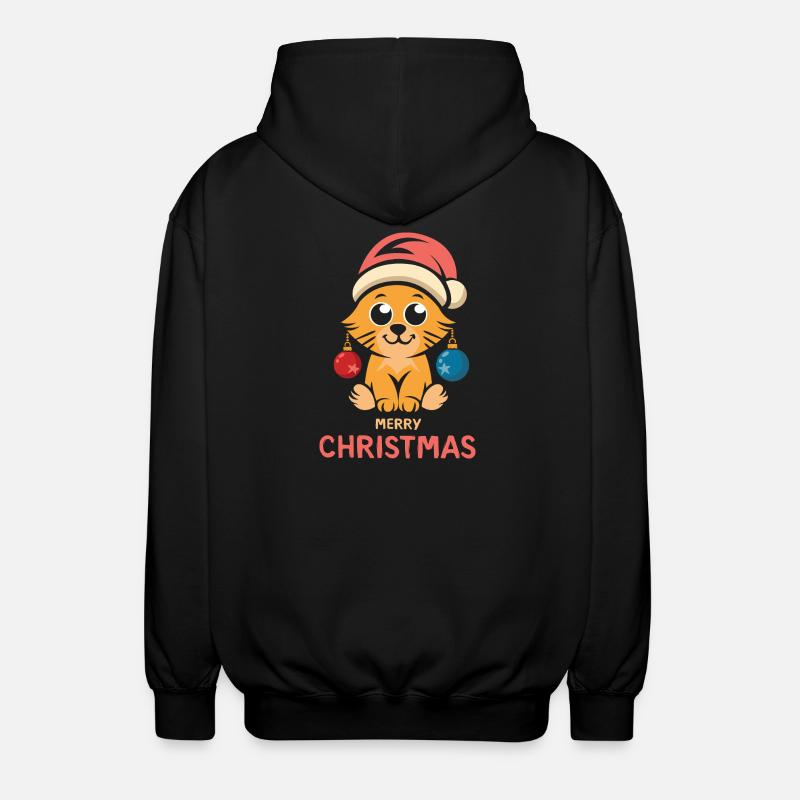 Chat de Noël Joyeux Noël - Veste à capuche unisexe - noir