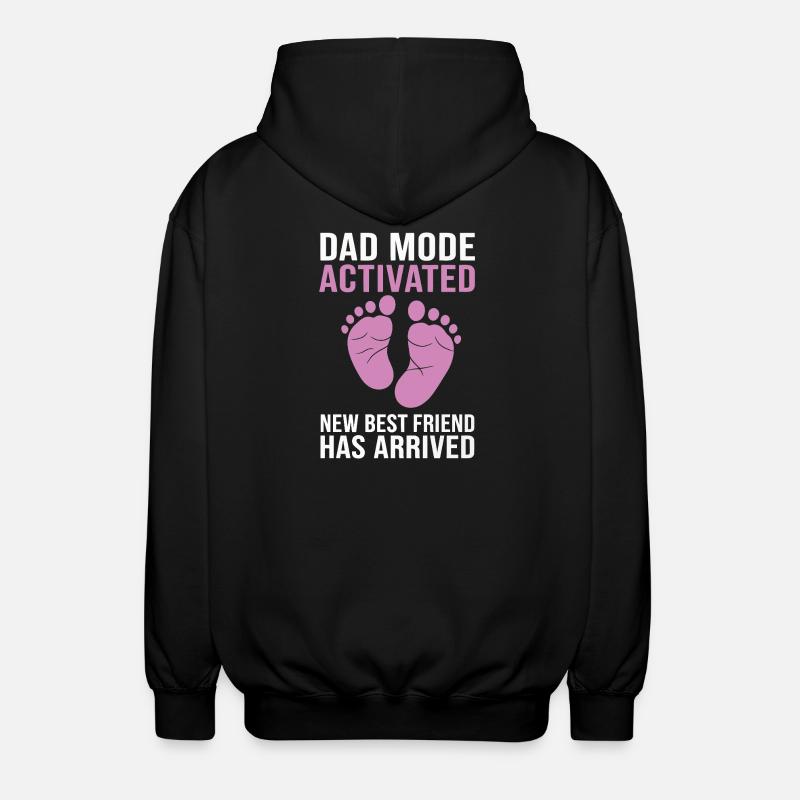 Mode papa Pieds activés rose - Veste à capuche unisexe - noir