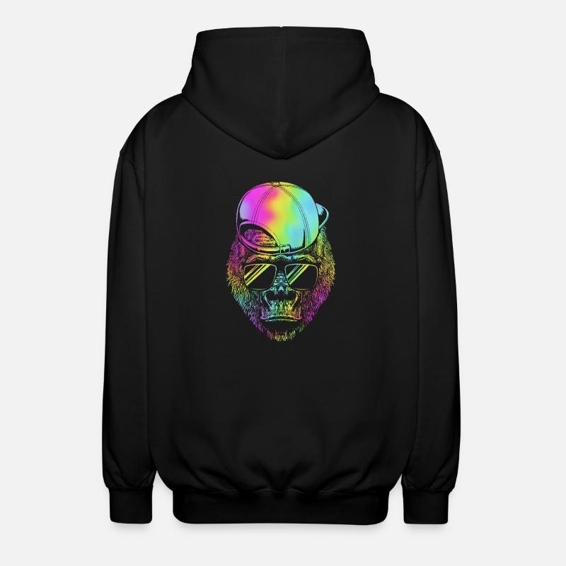 Gorilla - Unisex Kapuzenjacke - Schwarz