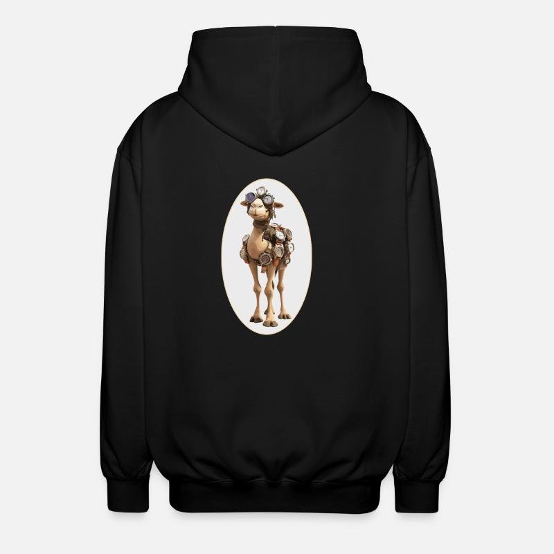 Kamel Zeit - Unisex Kapuzenjacke - Schwarz