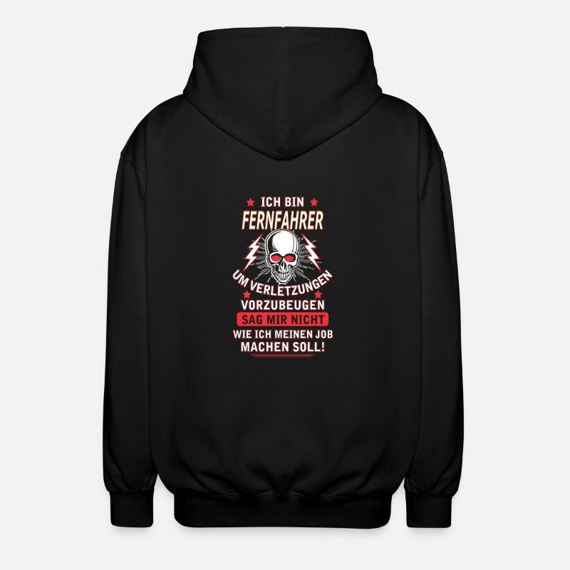 FERNFAHRER - Unisex Kapuzenjacke - Schwarz