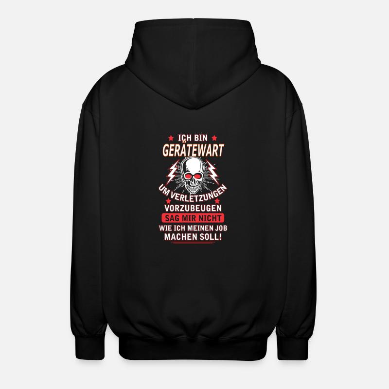 GERÄTEWART - Unisex Kapuzenjacke - Schwarz