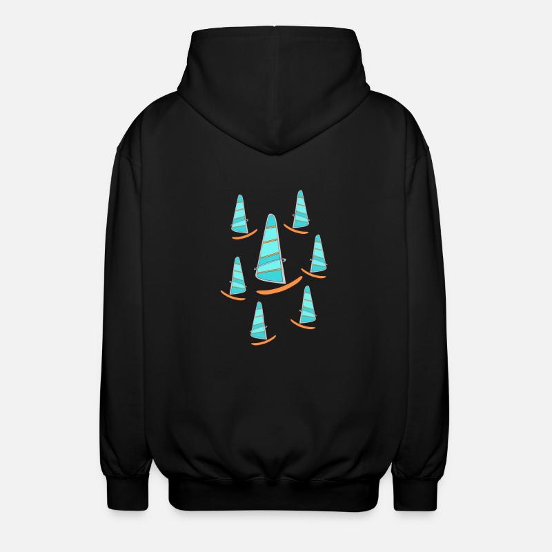 planche à voile - Veste à capuche unisexe - noir