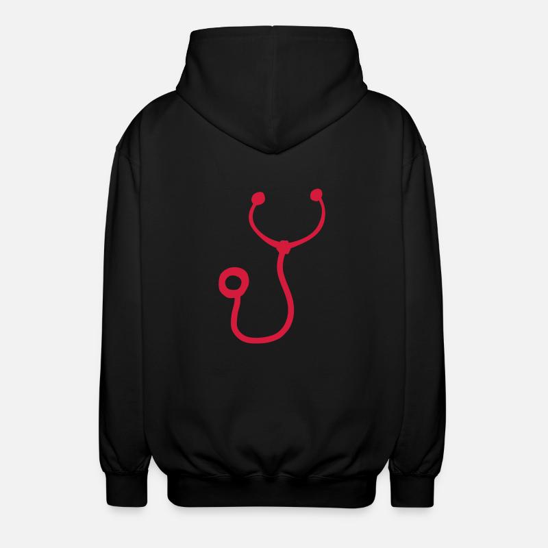 stethoscope stetoscope sthetoscope docte - Veste à capuche unisexe - noir