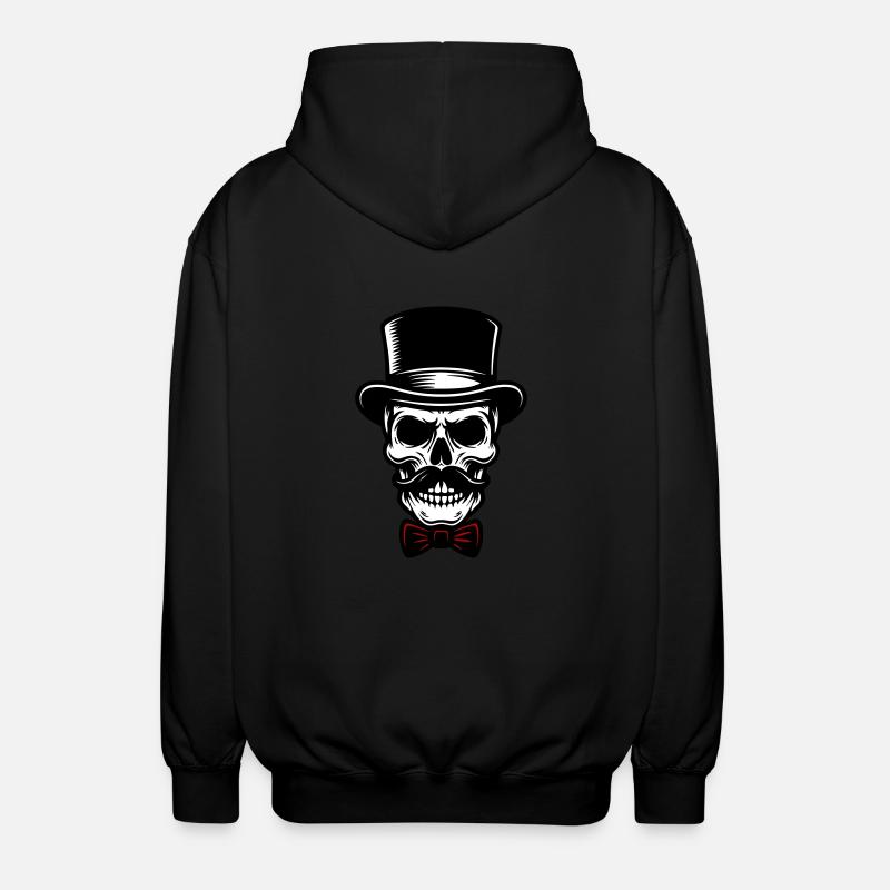 Groom Skull Skeleton - Unisex Hooded Jacket - black