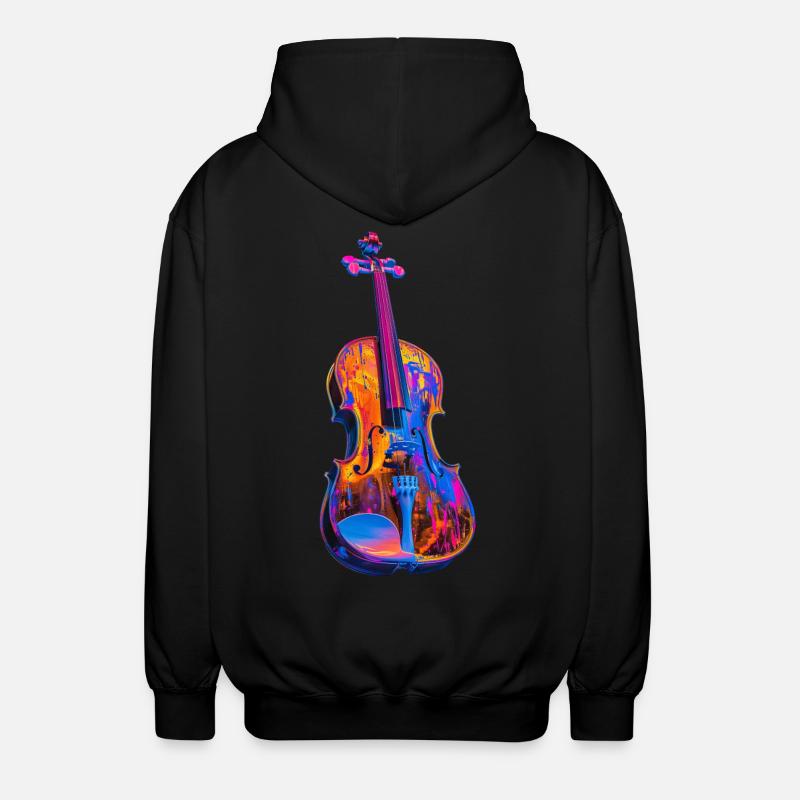 Violine - Unisex Kapuzenjacke - Schwarz
