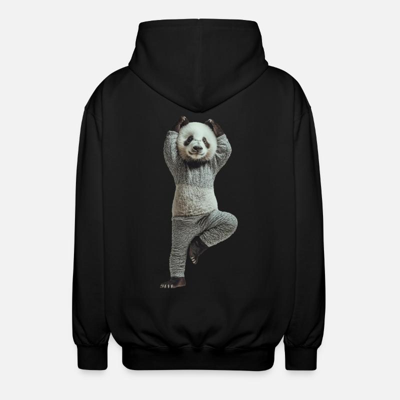 Panda - Unisex Kapuzenjacke - Schwarz