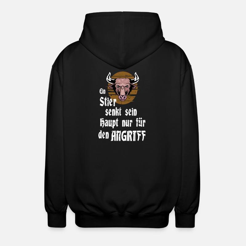 Ein Stier - Unisex Kapuzenjacke - Schwarz