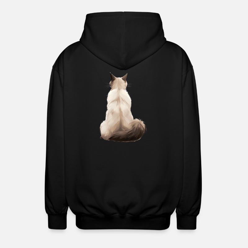 Balinesische Katze - Unisex Kapuzenjacke - Schwarz