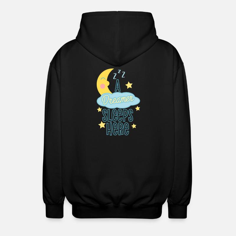 Schlafender Träumer Astronaut Design - Unisex Kapuzenjacke - Schwarz