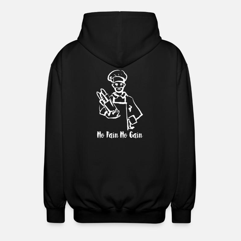 Bread Bakery Humor Baker - Veste à capuche unisexe - noir