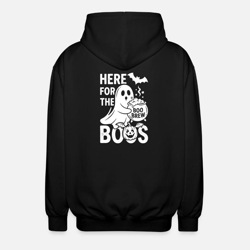 Halloween Ghost avec Boo Brew - Veste à capuche unisexe - noir