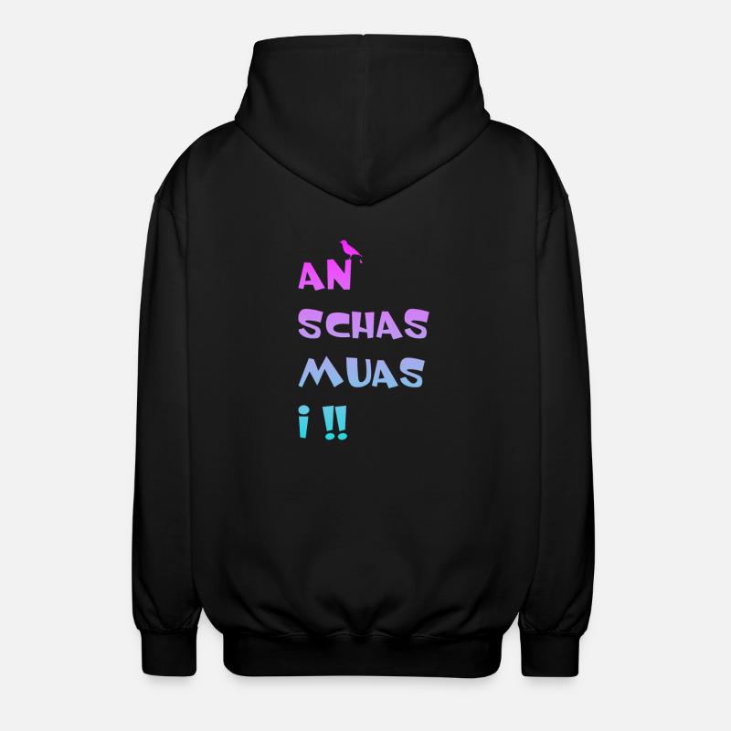 v - Unisex Kapuzenjacke - Schwarz