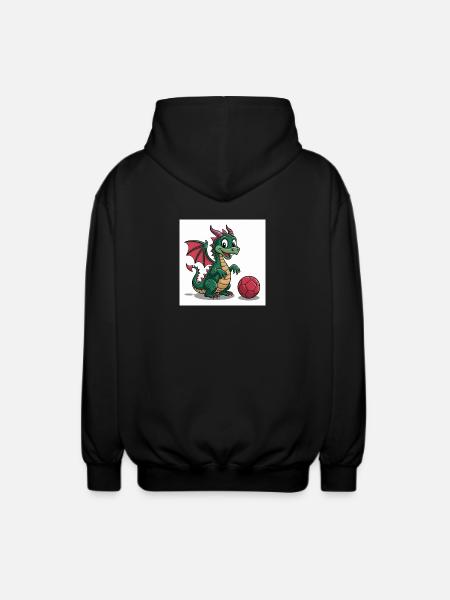 Grüner Drachenball Freund - Unisex Hooded Jacket - black