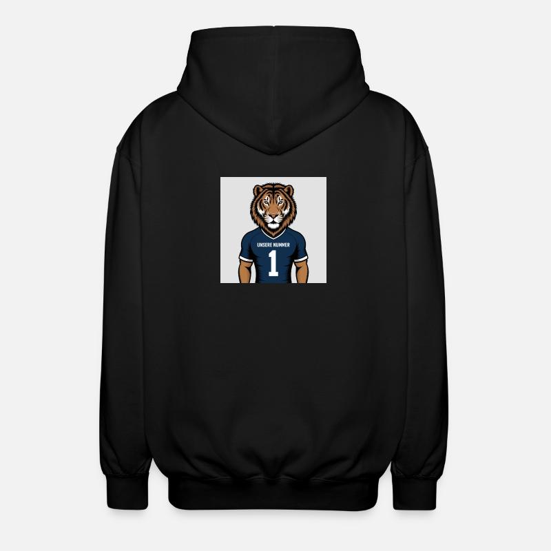 Imprimé du maillot mascotte du Tigre - Veste à capuche unisexe - noir