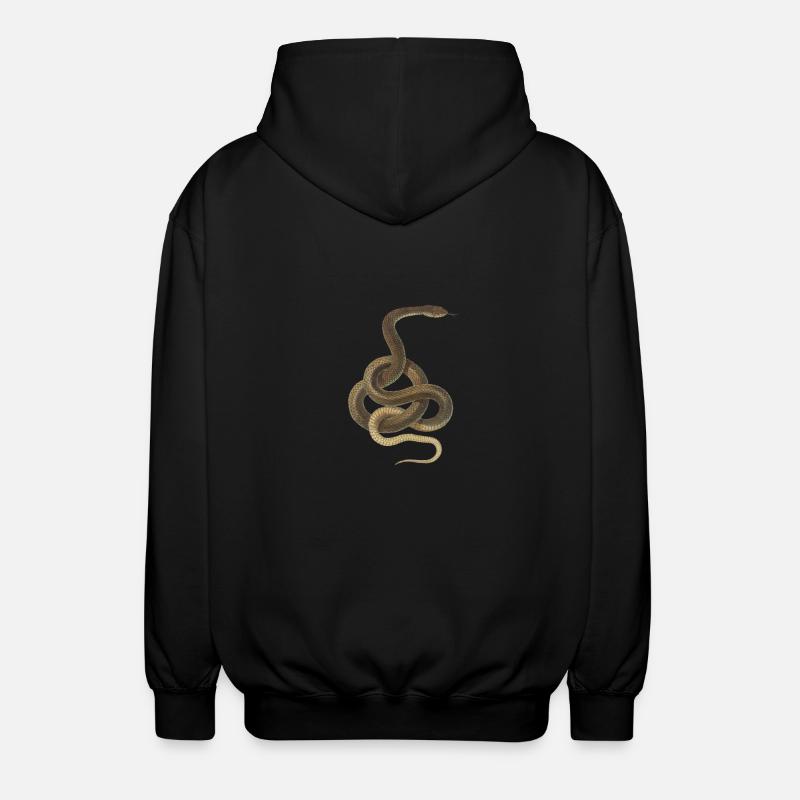 Schlange - Unisex Kapuzenjacke - Schwarz