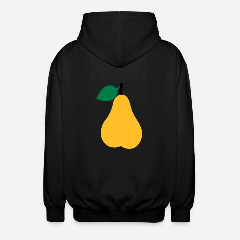 Birne - Unisex Kapuzenjacke - Schwarz