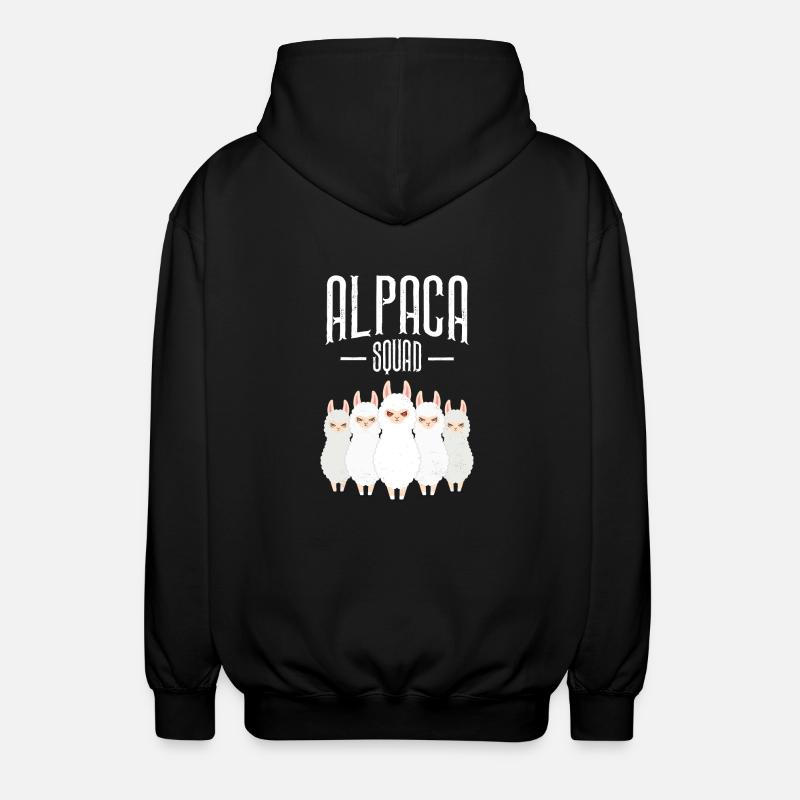 Alpaca Squad - Unisex Hooded Jacket - black