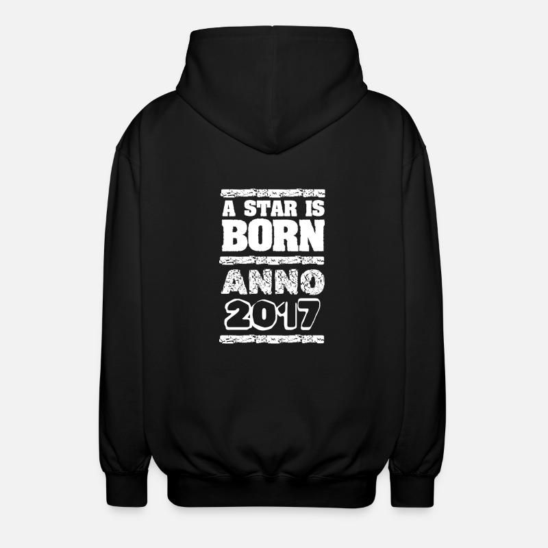 Année 2017 - Veste à capuche unisexe - noir