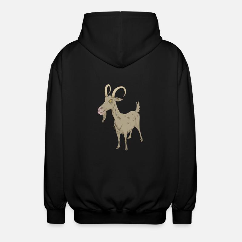 Ziege Ziegenbock - Unisex Kapuzenjacke - Schwarz