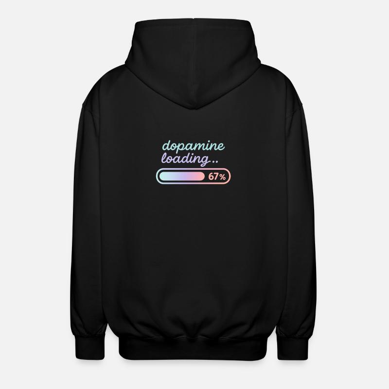 Dopamine Loading Pastel Gradient - Unisex Hooded Jacket - black