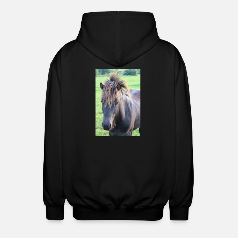 Pferd Pferdeposter - Unisex Kapuzenjacke - Schwarz