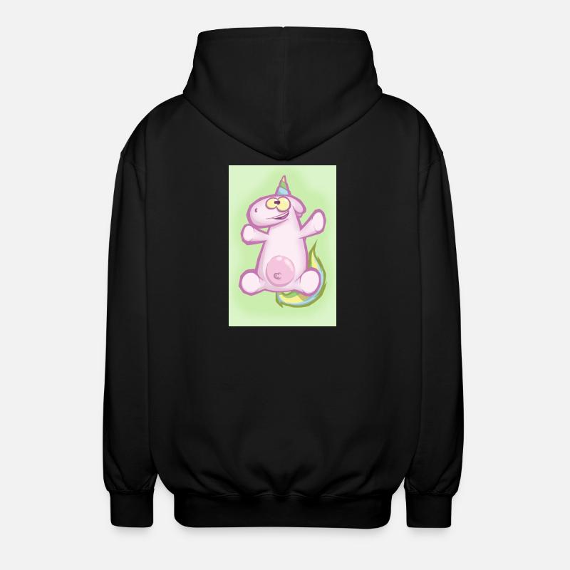 Das Einhorn - Unisex Kapuzenjacke - Schwarz