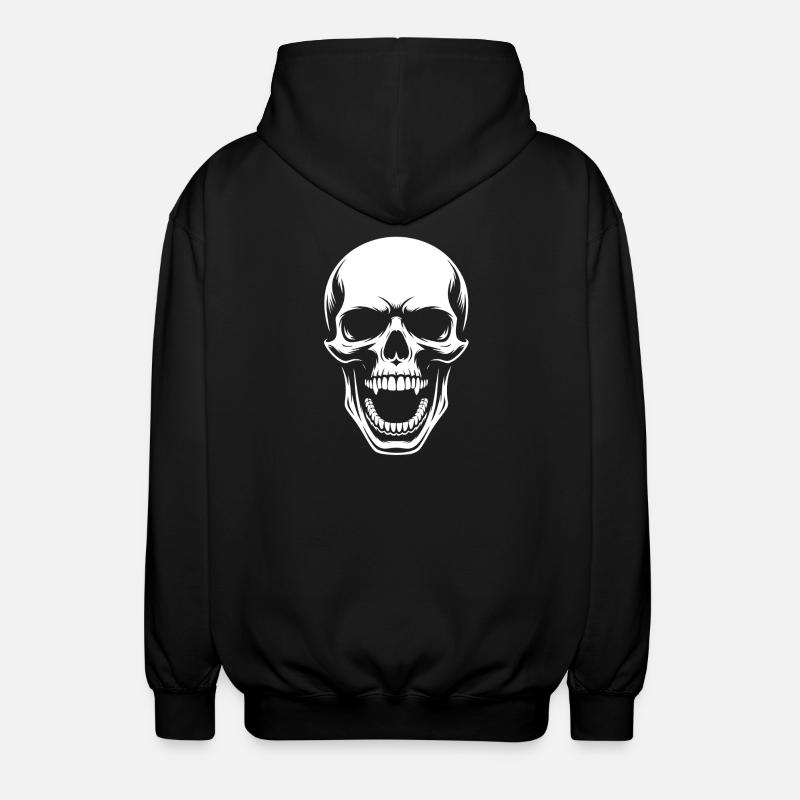 Silhouette du crâne - Veste à capuche unisexe - noir
