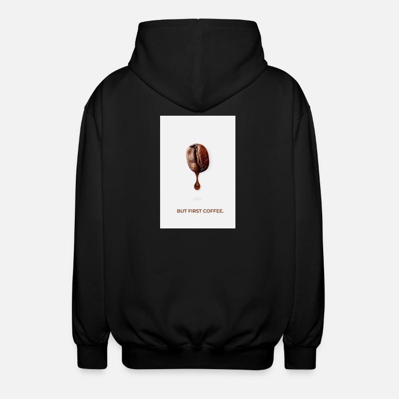 Ma prima Coffee Minimalist Poster - Felpa unisex con cappuccio - nero