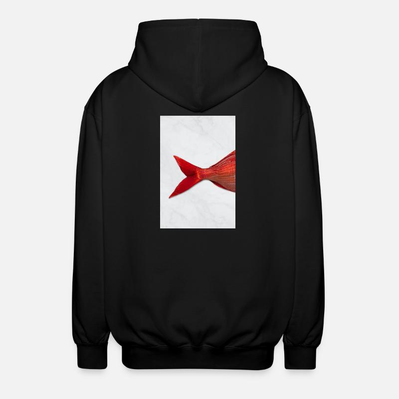 Red Fish Minimal Art Design - Veste à capuche unisexe - noir