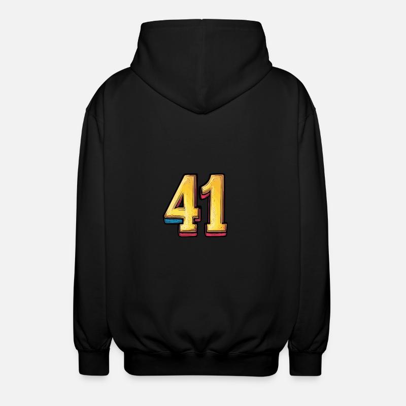 41 Number Comic - Unisex Hooded Jacket - black