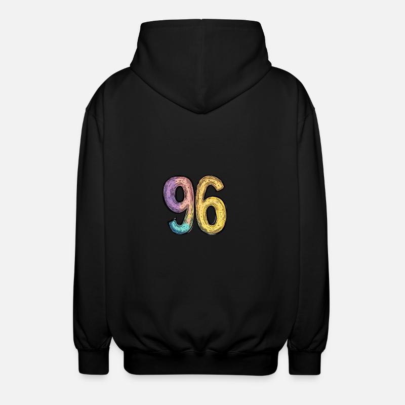 96 Number Comic - Unisex Hooded Jacket - black