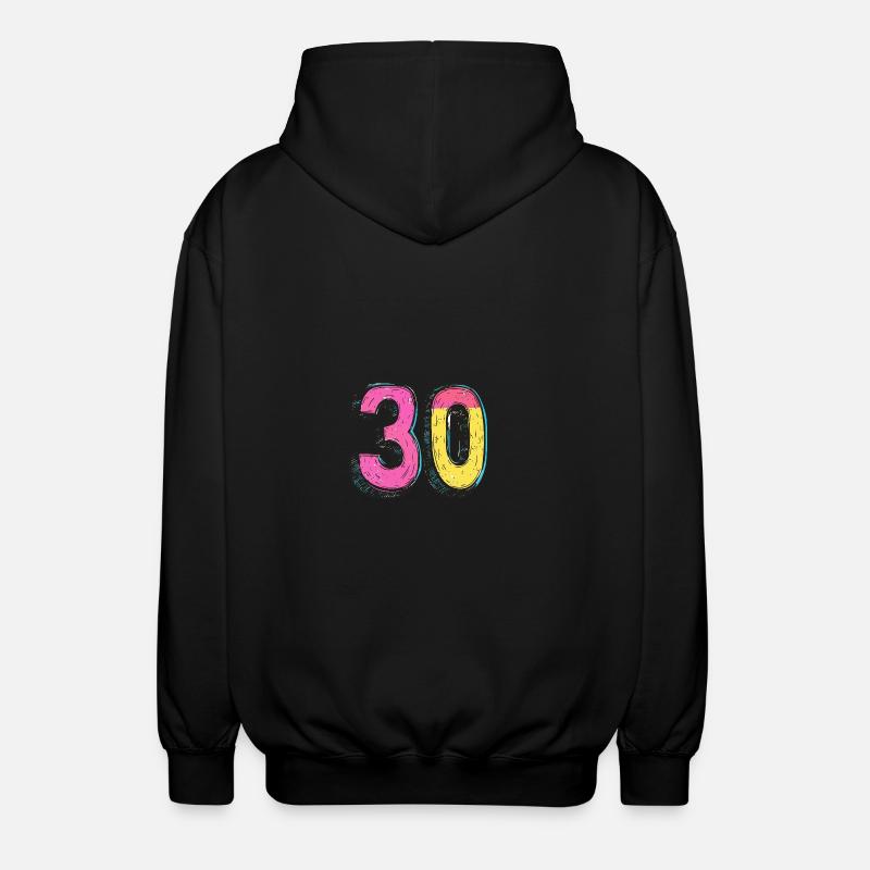 30 Number Comic - Unisex Hooded Jacket - black