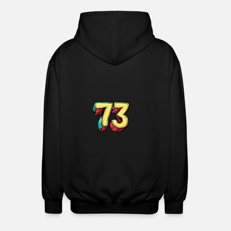 73 Number Comic - Unisex Hooded Jacket - black